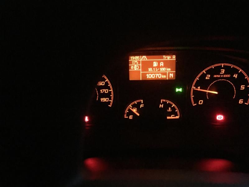 km Stand 25.9.16 zu hause um 18.00