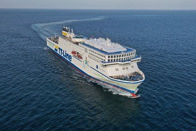 TT-Line milieuveerboot Nils Holgersson op zee