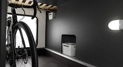 Fahrrad in der Heckgarage des Etrusco Alkoven Wohnmobils A 6.9 SB 