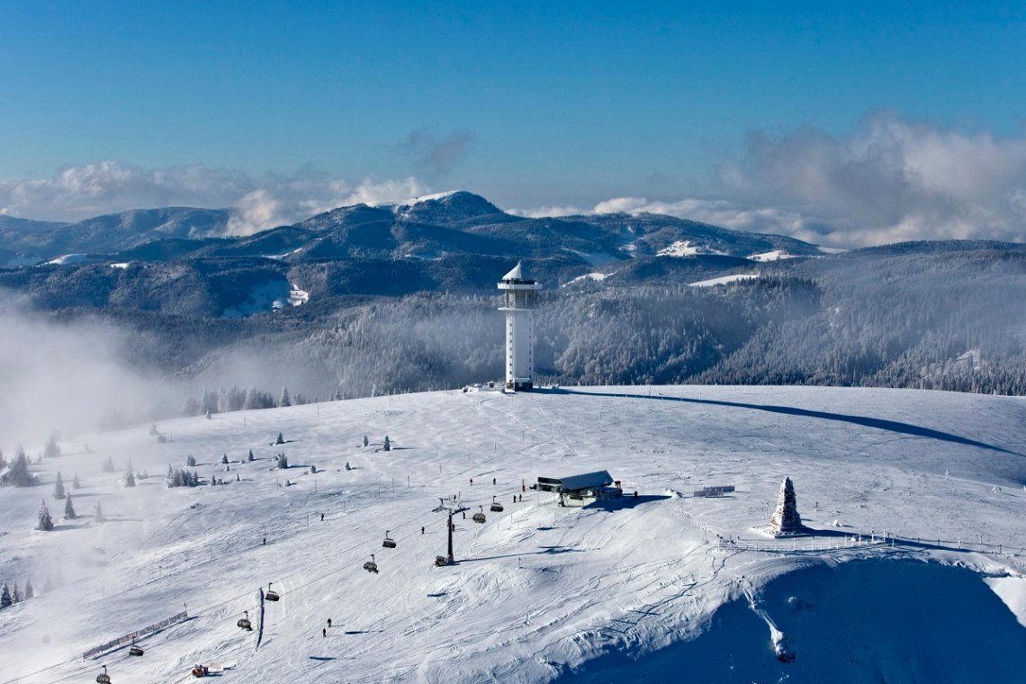 Aerial view of the Feldberg ski area
