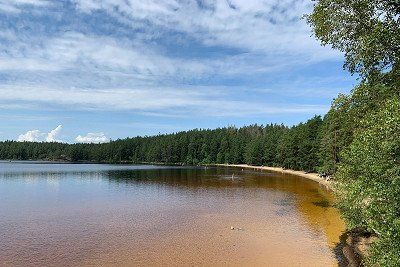 Vitsand beach in Tiveden National Park