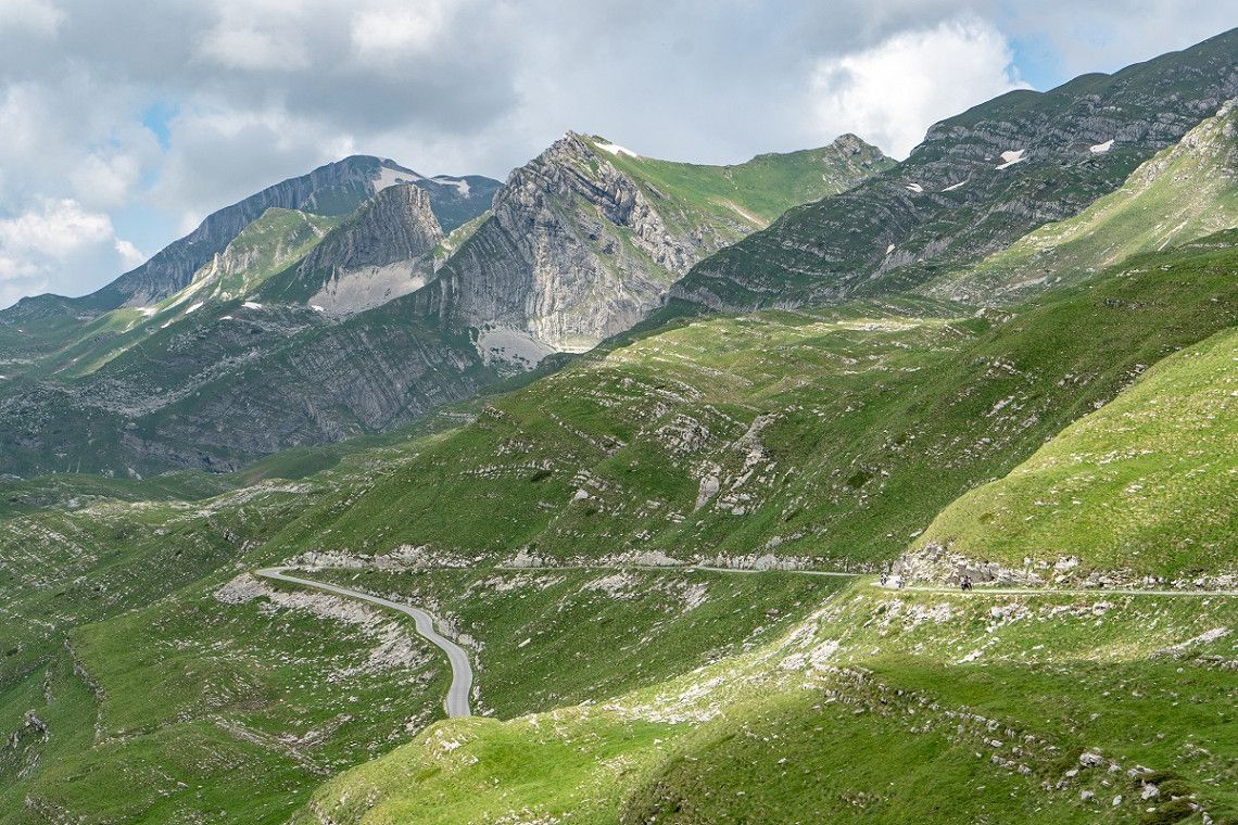 The Durmitor Ring mountain road in summer
