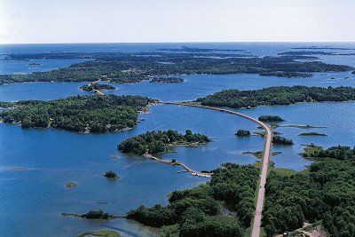 Åland-Insel von oben gesehen 