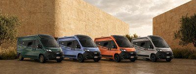 Laika Campervan-Serie Ecovip Evoluzione in vier Farbvarianten von aussen
