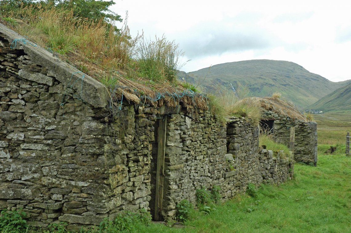 Steinhäuser in den Bluestack Mountains