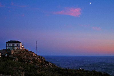 Kaap Finisterre bij zonsondergang 