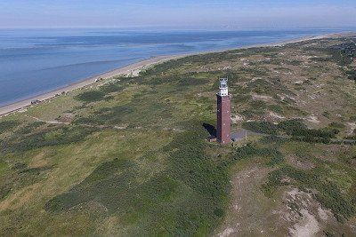 Ouddorp vuurtoren van bovenaf