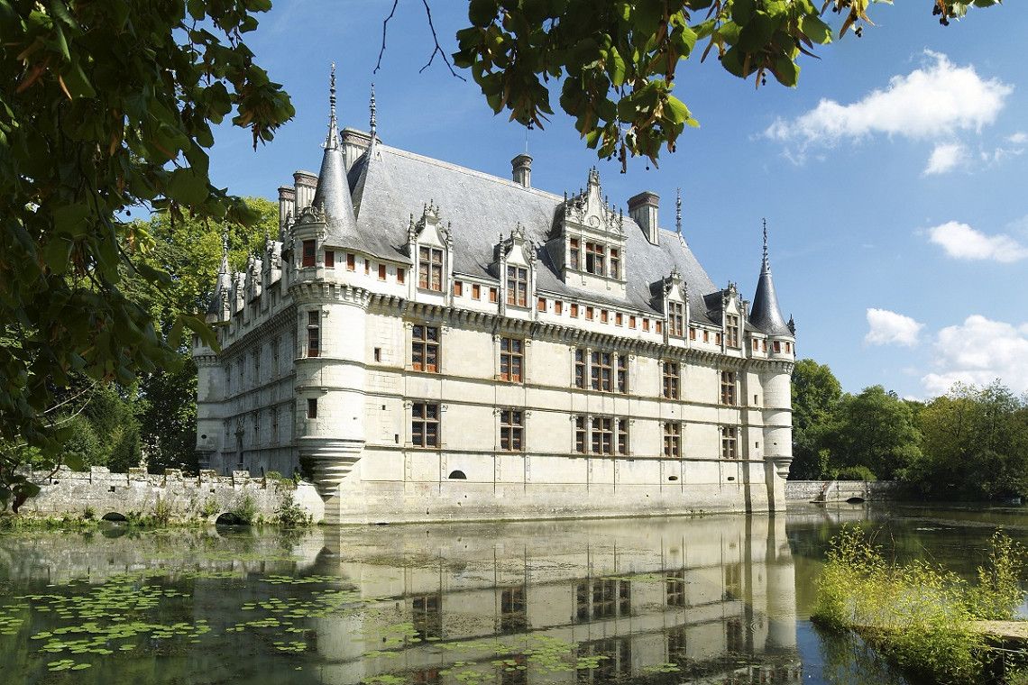 Schloss Azay-le-Rideau im Loiretal, Frankreich  