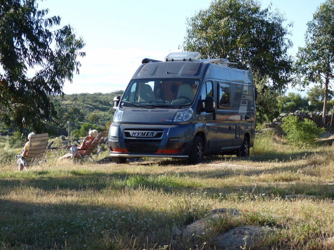 Uitzicht op de natuurcamping Camping Beira-Marvao Alentejo in Portugal