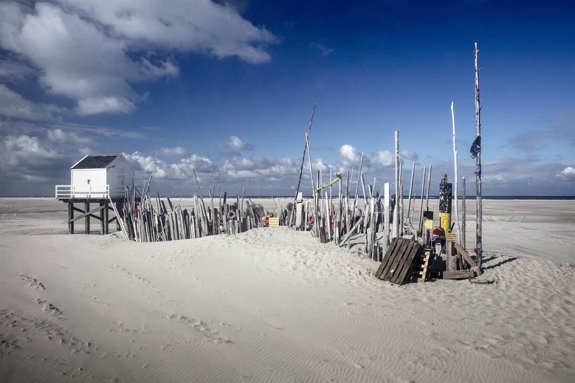 A sandy beach in Friesland