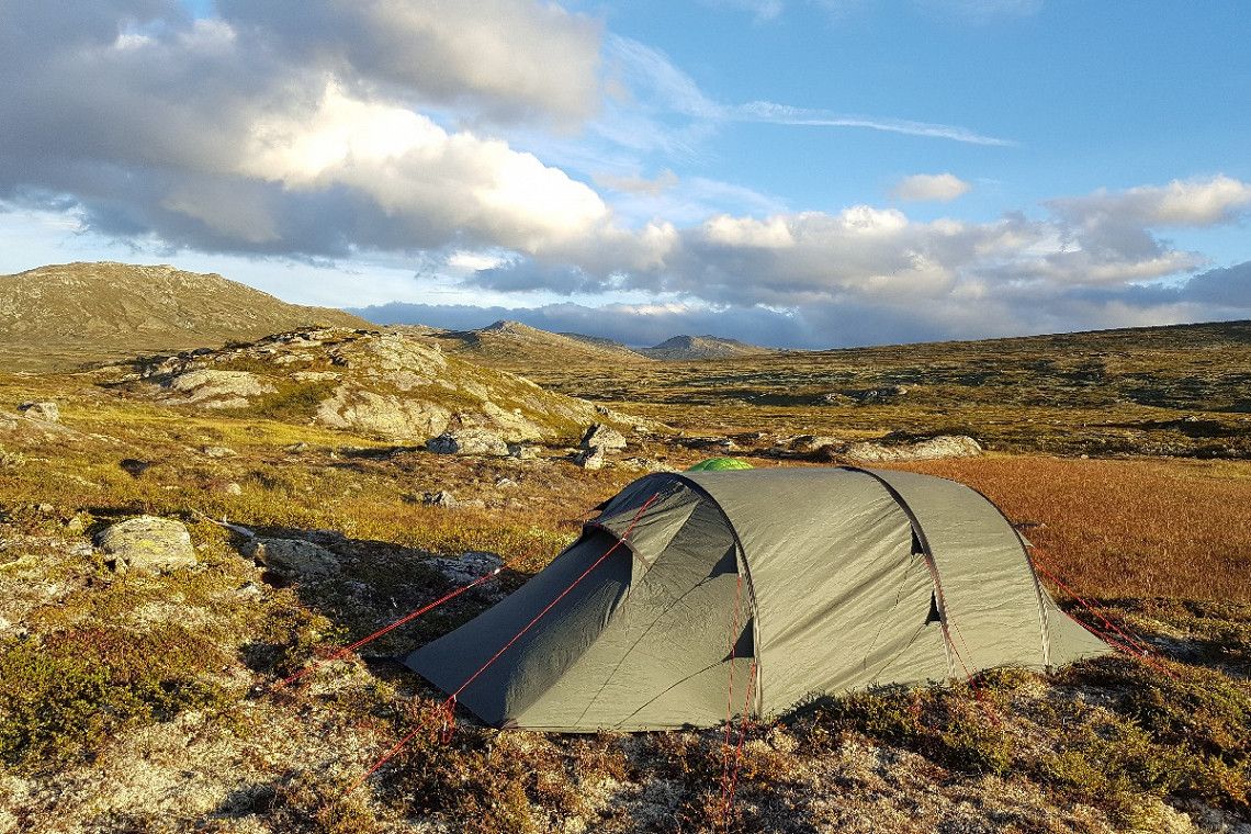 Zelt im norwegischen Fjell 