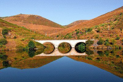 Fluss Douro im Herbst, Portugal