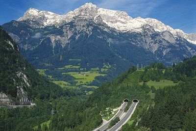 Tauern motorway in Austria