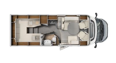 Grundriss des Laika Wohnmobils Ecovip Titanio L 3019