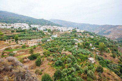 Panoramic view of Lanjarón in Andalusia