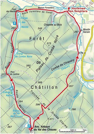 Karte Wanderung Chatillon