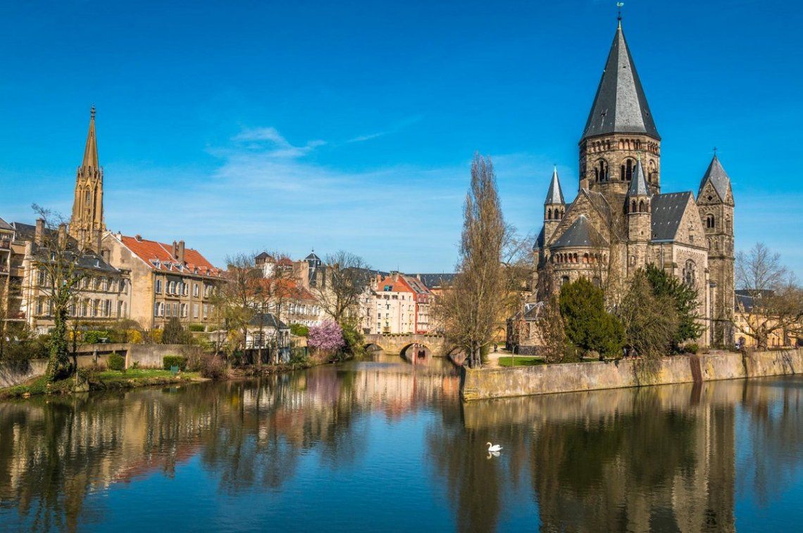 Architectonische mix in Metz aan de Moezel