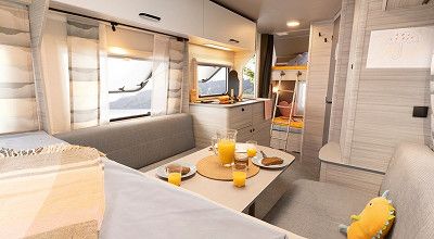 IWohnbereich im Dethleffs Wohnwagen c'joy Active 480 QLK