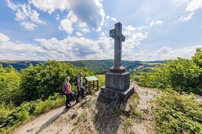Wanderer am Eifel-Blick Schöne Aussicht
