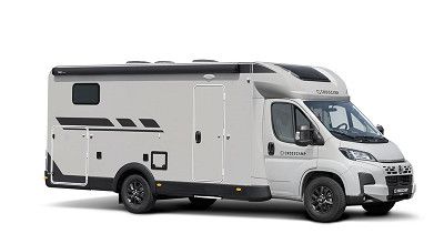 Crosscamp Wohnmobil seitlich von vorne gesehen