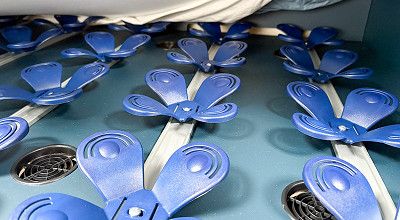 Tellerfedern unter den Heckeinzelbetten im Laika Reisemobil Kreos L 5009 MB