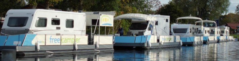 Urlaub auf dem Hausboot: freecamper, watercamper und skippercamper