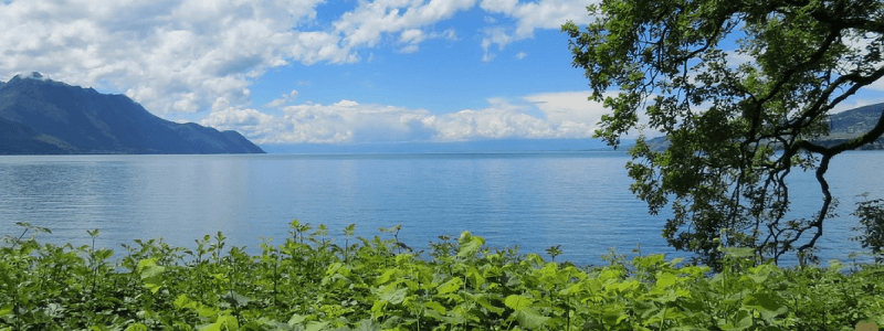 Kamperen aan het meer van Genève