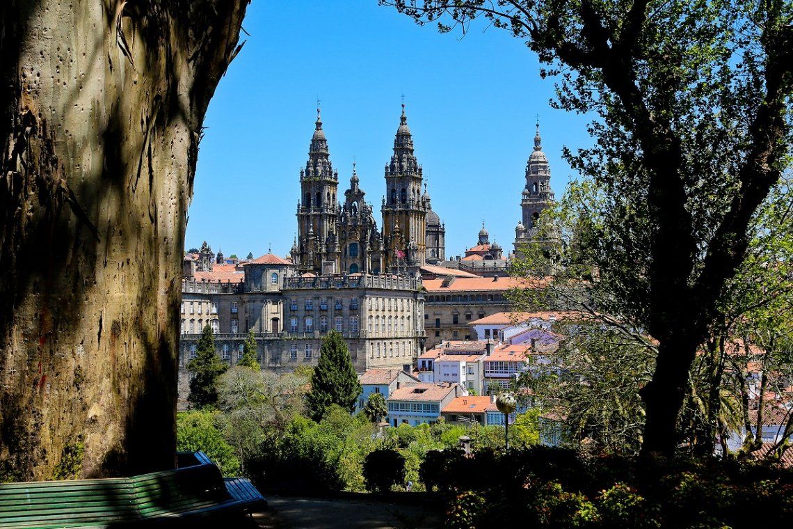 View of the Cathedral of Santiago de Compostela