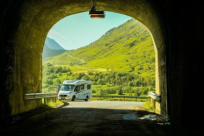 Motorhome in Lofoten, Norway