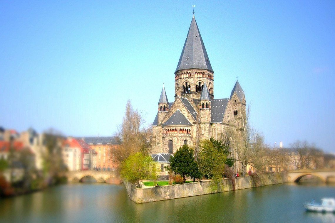 Architektonischer Mix in Metz an der Mosel 