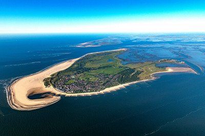 Nordseeinsel Borkum von oben