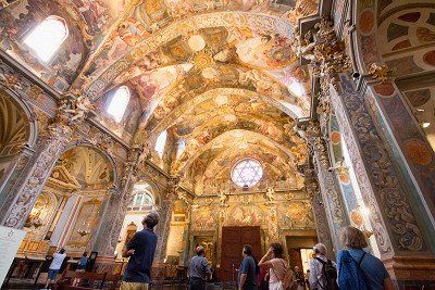 Ceiling fresco at the Church of San Nicolás in Valencia