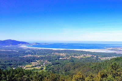 View of the Praia de Carnota beach