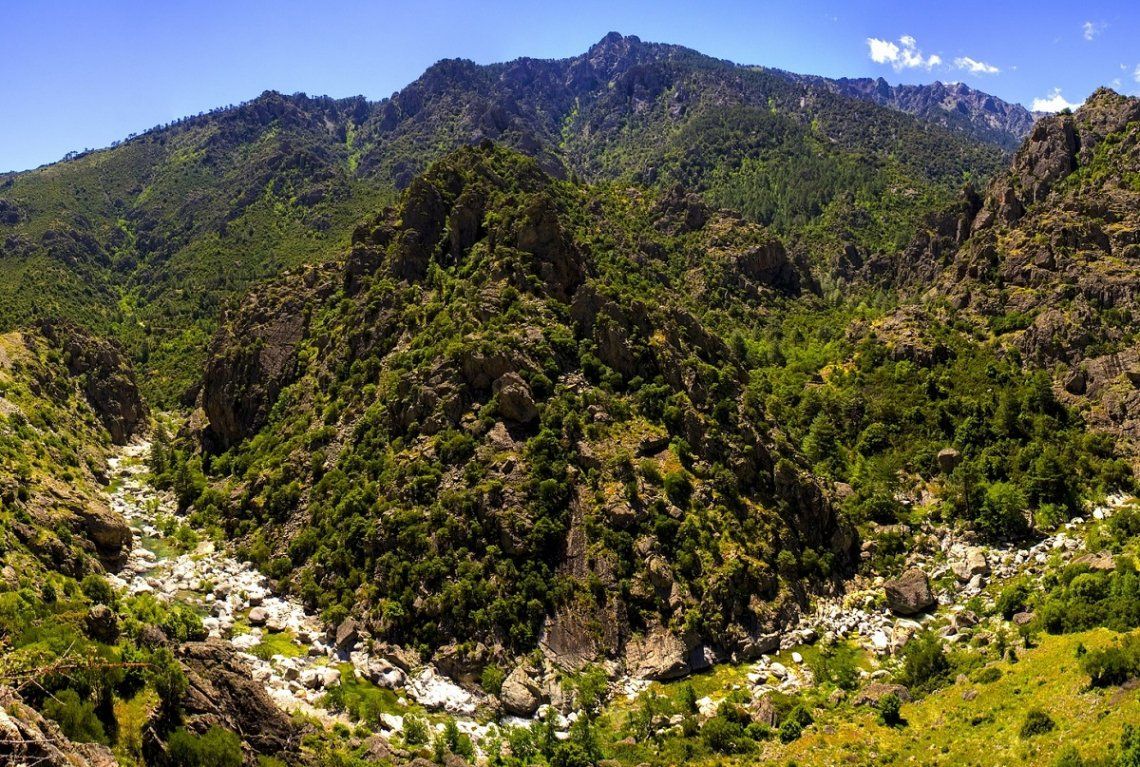 Mountains in the Corsican hinterland
