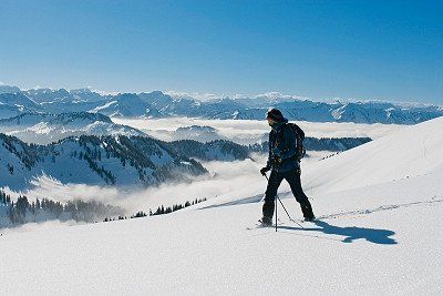 Winterliches Bergpanorama von der Nagelfluhkette aus gesehen