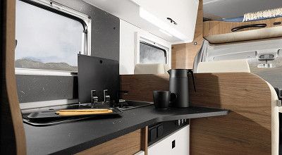 Kuechenblock im Corigon Wohnmobil A 70 S 