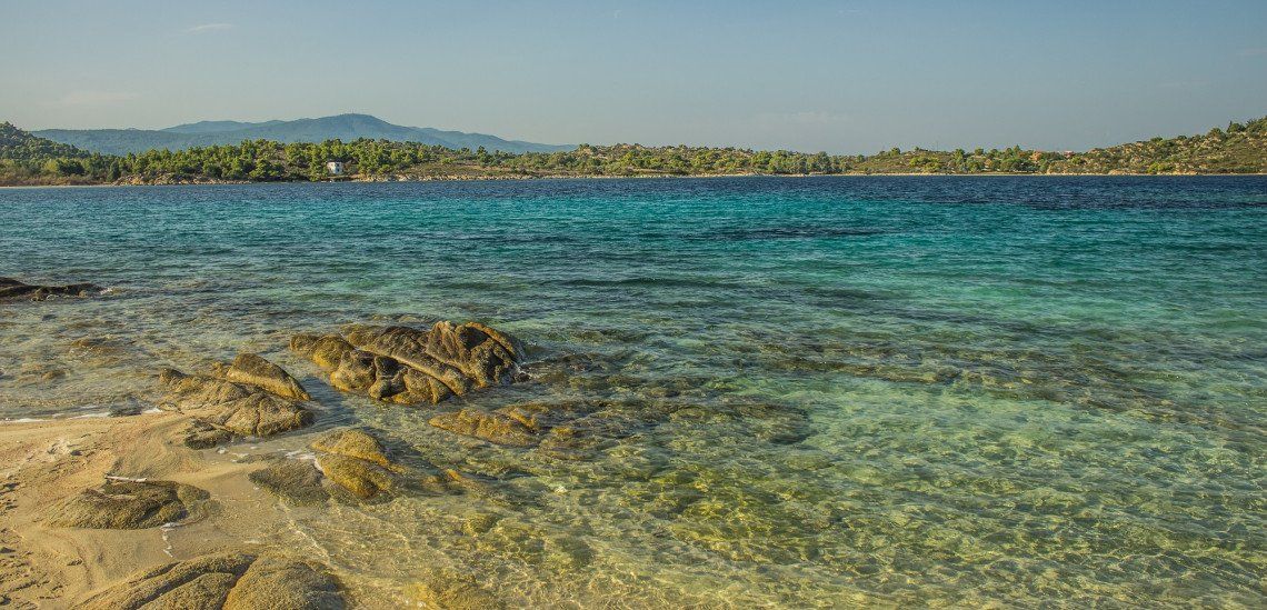 Uitzicht over de zee Istrië, Kroatië