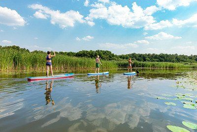 Stand-up peddelen op de Müritz