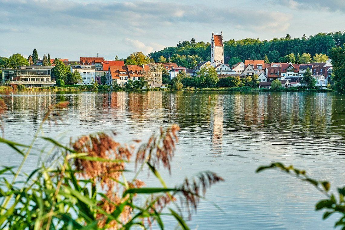 Stadtsee von Bad Waldsee im Sommer
