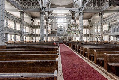 The interior of the wooden Kerimäki Church