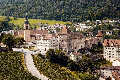 Aerial view of the Diocese of Chur