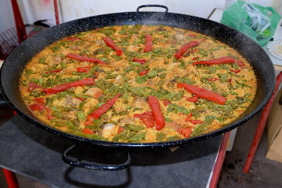 A paella pan in Spain