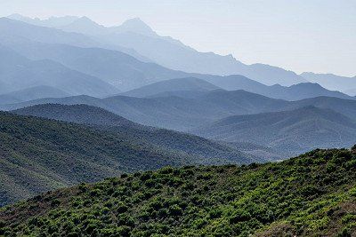 View over the mountains of Corsica