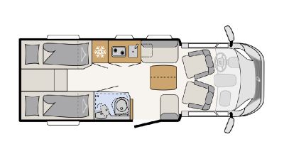 Grundriss Dethleffs Wohnmobil Just Van T5