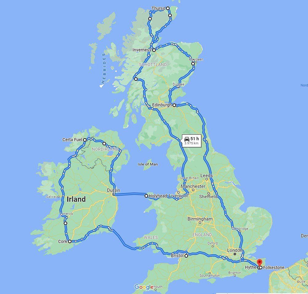Groot-Brittannië (Schotland) - Ierland Tour 2024 (gepland)