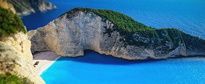 Navagio Beach auf der Insel Zakynthos von oben