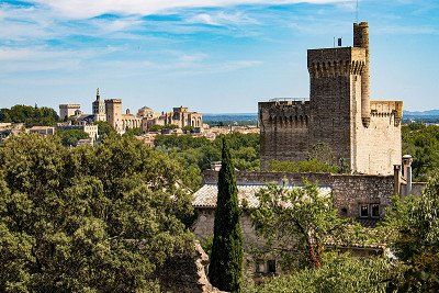 Uitzicht op Avignon van bovenaf