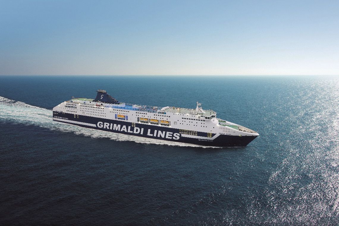 The Grimaldi Lines Ferry Cruise Roma at sea