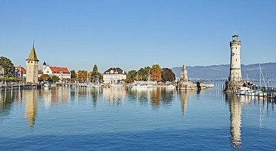Blick auf den Hafen von Lindau 