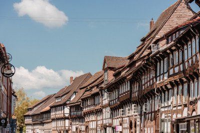 Fachwerkhäuser in der Tiedexer Straße in Einbeck 